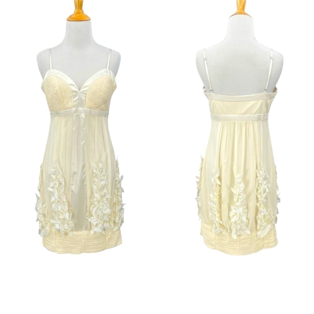 Sue Wong 100% Silk Vintage Elegant Flower Detail Dress